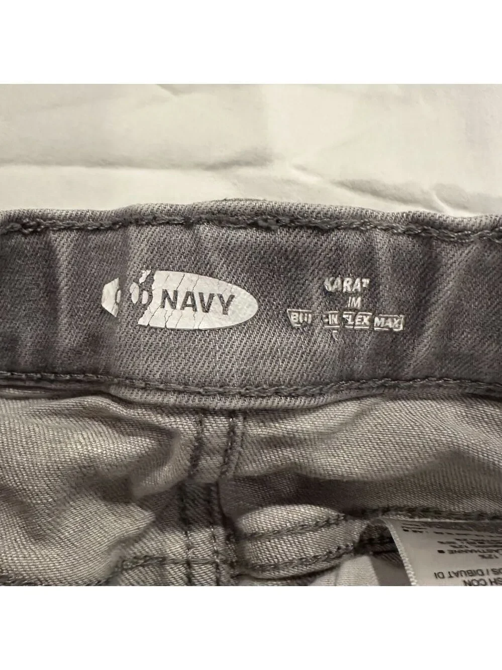 Old Navy Toddler Boys Jeans 5T Gray Karate Indigo Adjustable Waist Built In Flex